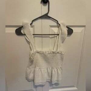 Women’s white flowy tank top